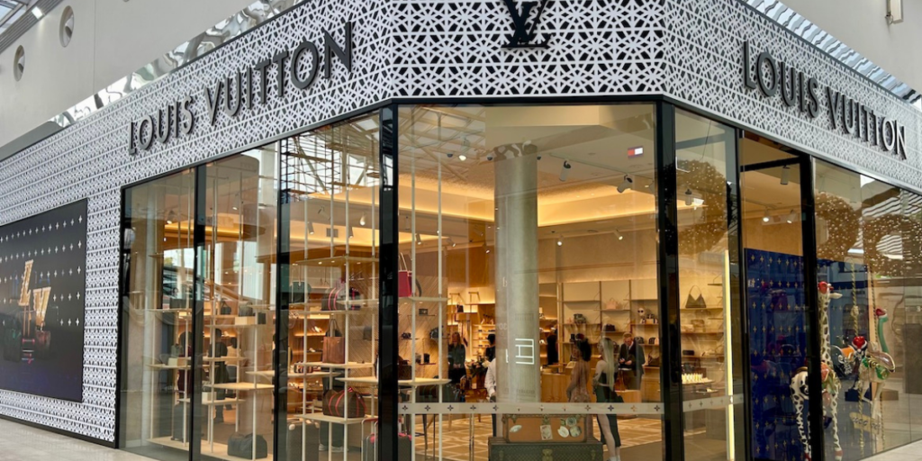 Louis Vuitton store in a shopping centre in Australia.